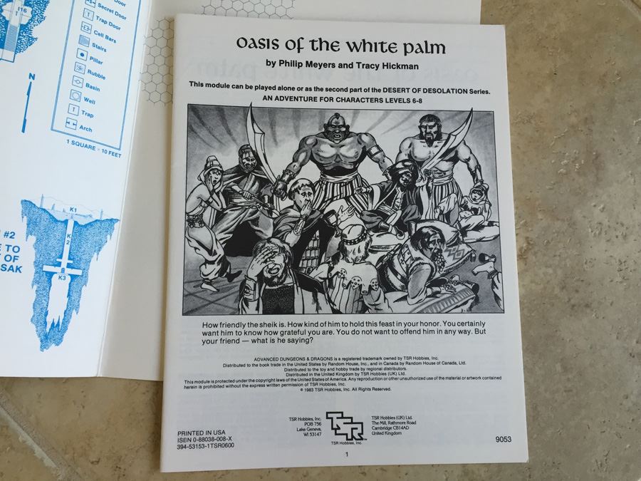 Oasis of the White Palm (Advanced Dungeons & Dragons Fantasy Adventure, Module I4 / Desert of Desolation Series, No. 9053) - 1983 TSR [Photo 11]