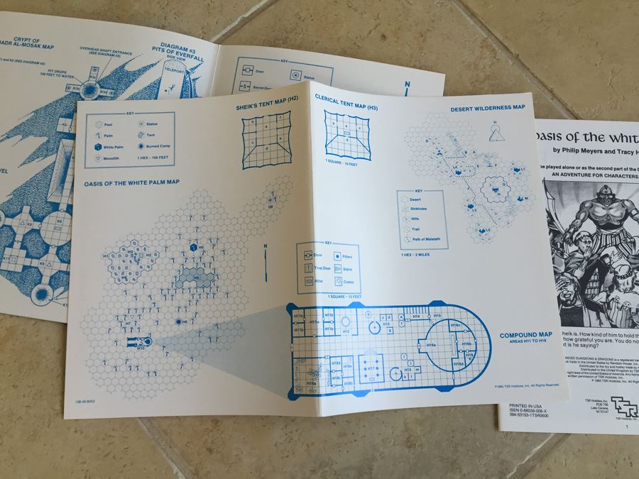 Oasis of the White Palm (Advanced Dungeons & Dragons Fantasy Adventure, Module I4 / Desert of Desolation Series, No. 9053) - 1983 TSR [Photo 9]