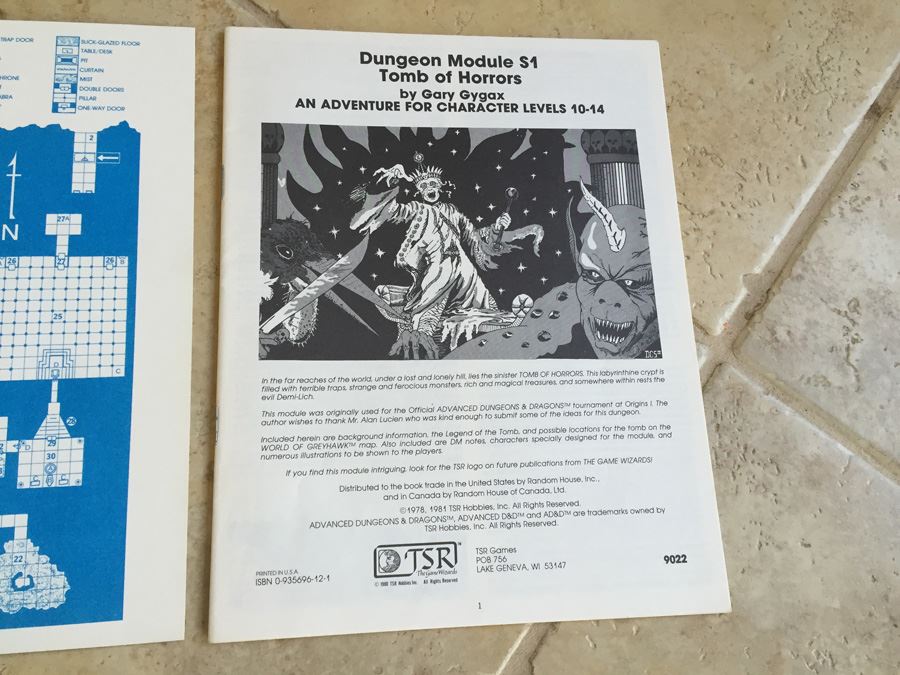 Tomb of Horrors (Advanced Dungeons & Dragons Module S1) 1978 TSR [Photo 7]