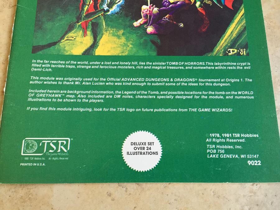 Tomb of Horrors (Advanced Dungeons & Dragons Module S1) 1978 TSR [Photo 5]