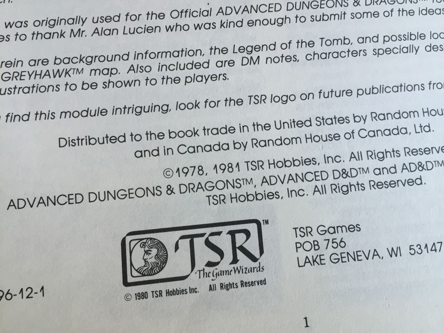 Tomb of Horrors (Advanced Dungeons & Dragons Module S1) 1978 TSR [Photo 10]