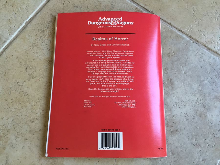 Realms of Horror (Advanced Dungeons and Dragons Module S1-4) 1987 TSR [Photo 19]