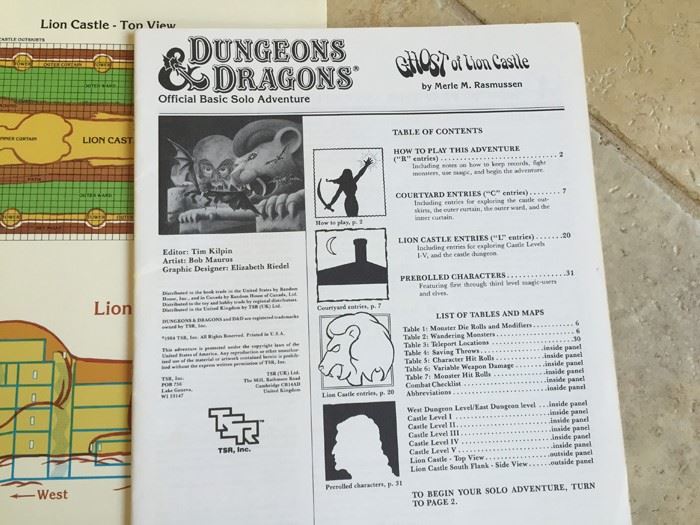 Ghost of Lion Castle (Dungeons & Dragons module BSOLO) 1984 TSR [Photo 8]