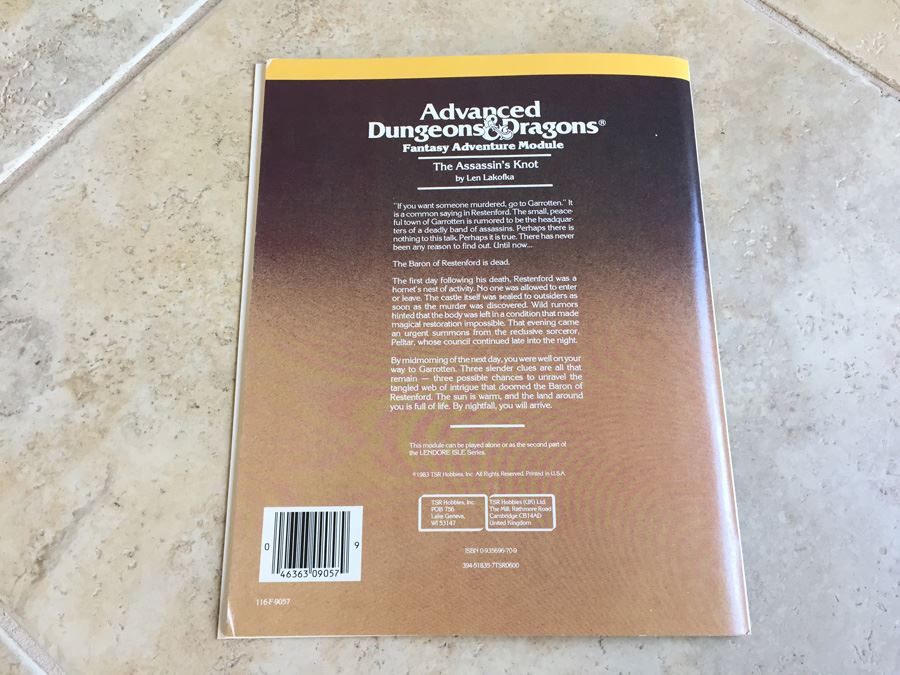 The Assassin's Knot (Advanced Dungeons & Dragons Module L2) TSR 1983 [Photo 15]
