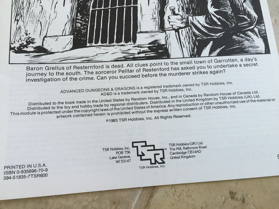 The Assassin's Knot (Advanced Dungeons & Dragons Module L2) TSR 1983 [Photo 11]