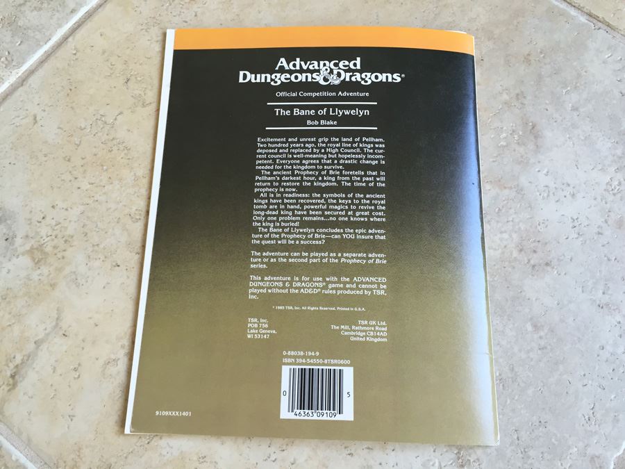 The Bane of Llywelyn (Advanced Dungeons & Dragons module C5) TSR 1985 [Photo 13]