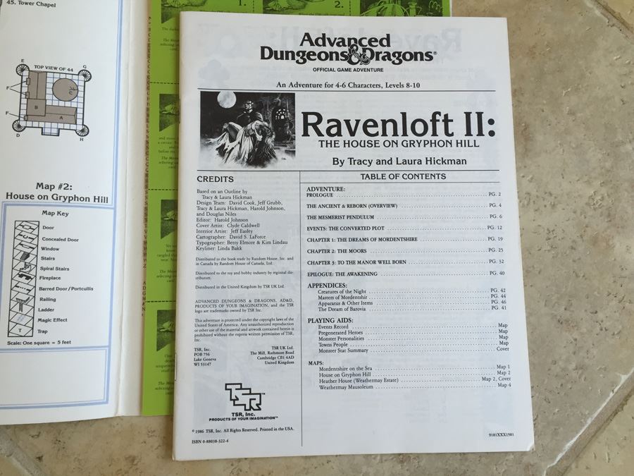 Ravenloft II: The House on Gryphon Hill : Module I10 (Advanced Dungeons and Dragons) TSR 1986 [Photo 8]