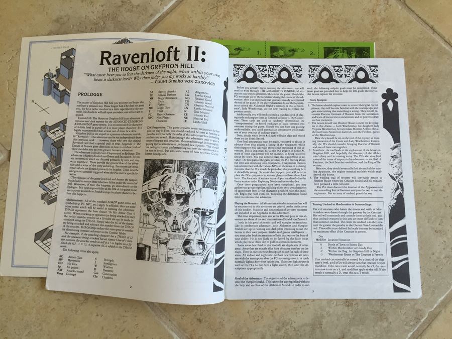 Ravenloft II: The House on Gryphon Hill : Module I10 (Advanced Dungeons and Dragons) TSR 1986 [Photo 11]