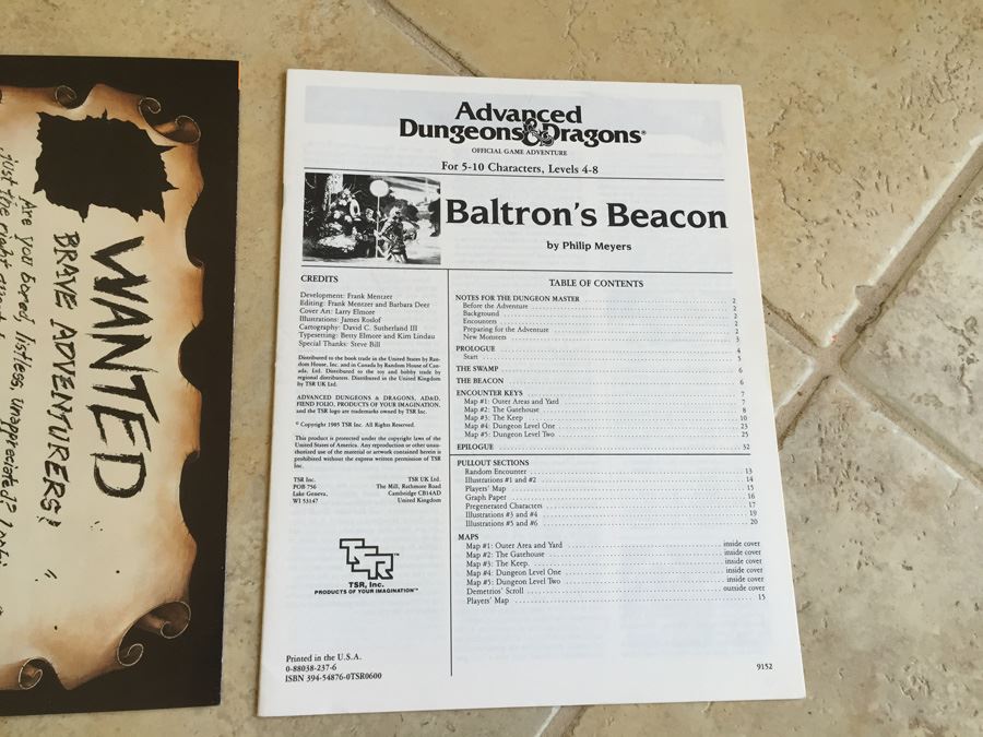 Baltron's Beacon (Advanced Dungeons & Dragons Module I7) TSR 1986 [Photo 8]