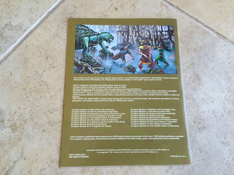 Against the Cult of the Reptile God: An Adventure for Character, Levels 1-3 (Advanced Dungeons & Dragons Module, No. N1) TSR 1983 [Photo 10]