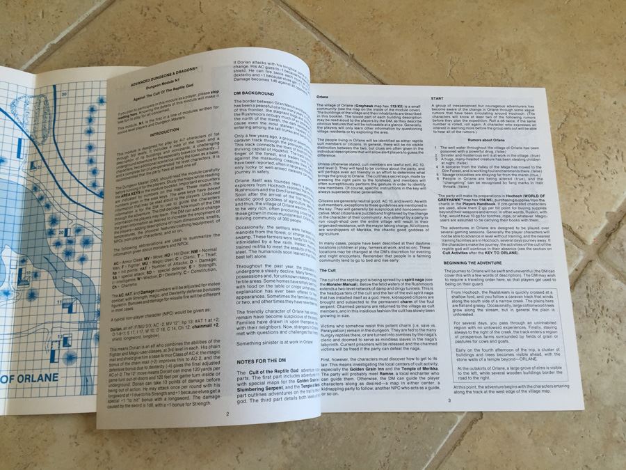 Against the Cult of the Reptile God: An Adventure for Character, Levels 1-3 (Advanced Dungeons & Dragons Module, No. N1) TSR 1983 [Photo 8]
