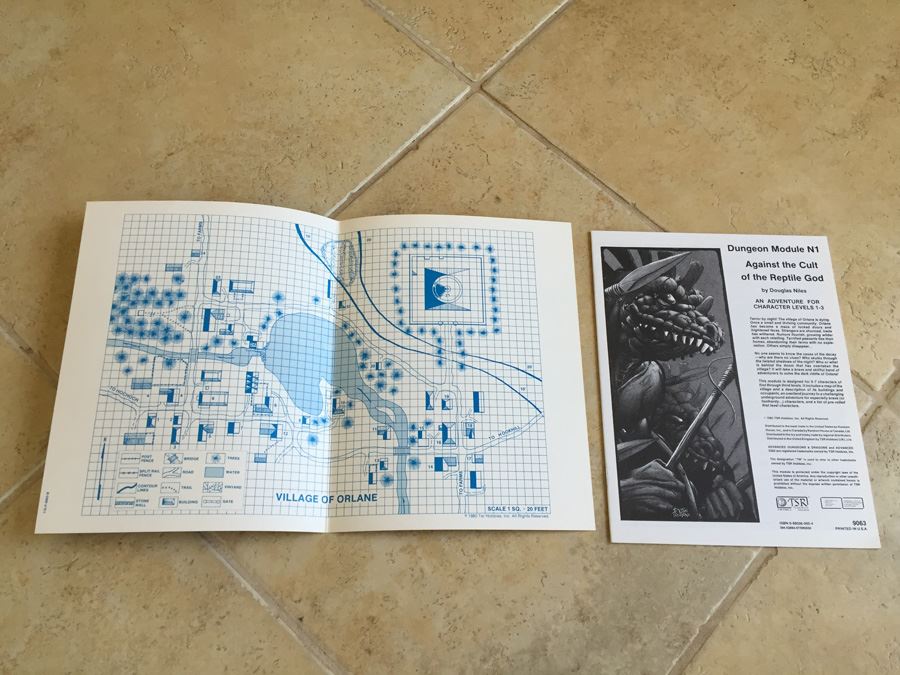 Against the Cult of the Reptile God: An Adventure for Character, Levels 1-3 (Advanced Dungeons & Dragons Module, No. N1) TSR 1983 [Photo 3]