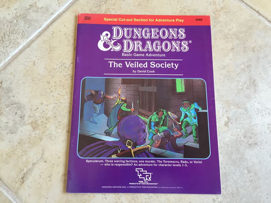 The Veiled Society (Dungeons & Dragons Module B6) TSR 1984 [Photo 1]