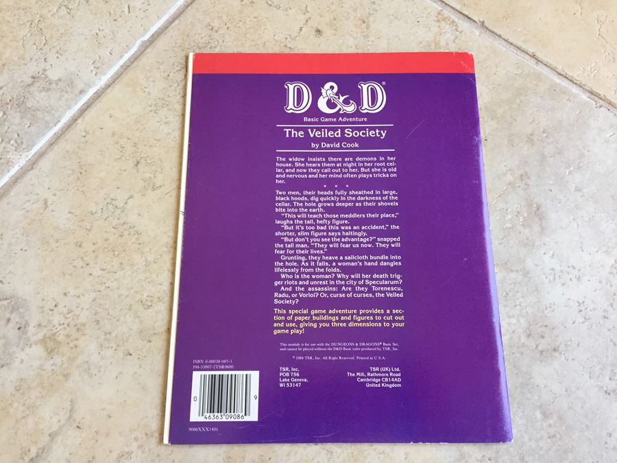 The Veiled Society (Dungeons & Dragons Module B6) TSR 1984 The Veiled Society (Dungeons & Dragons Module B6) TSR 1984