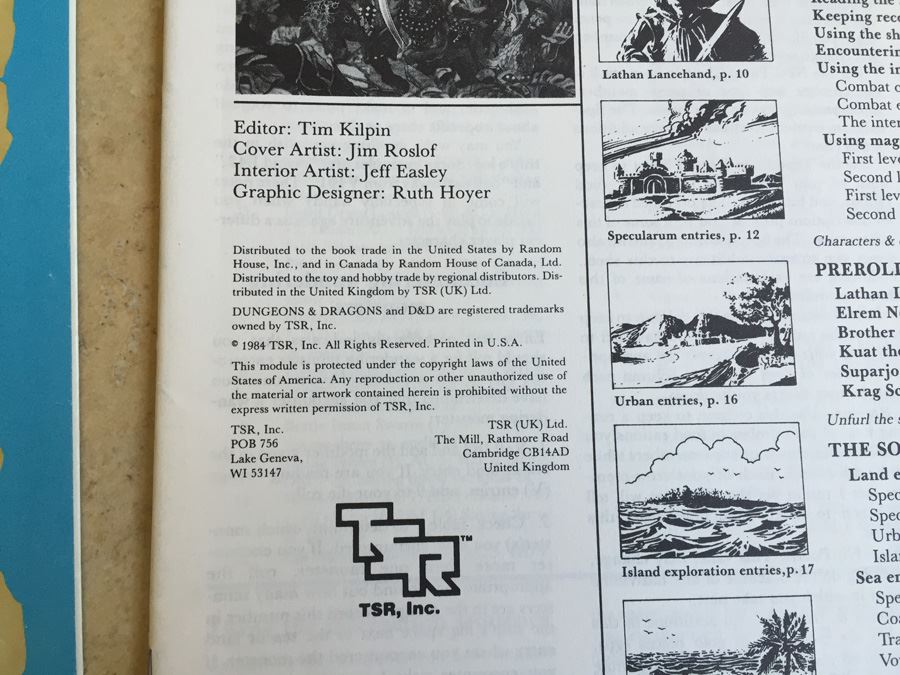 Lathan's Gold (Dungeons & Dragons Module XSOLO) TSR 1984 [Photo 9]
