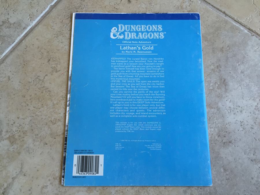 Lathan's Gold (Dungeons & Dragons Module XSOLO) TSR 1984 [Photo 12]