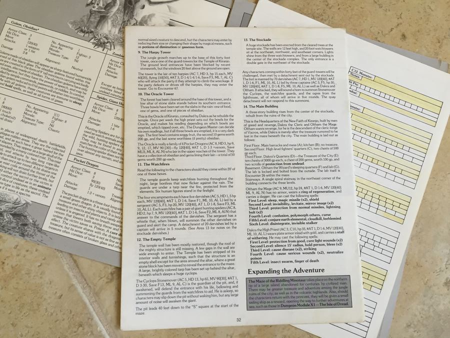 Maze of the Riddling Minotaur (Dungeons & Dragons Expert Set Adventure Module, No. M2) TSR 1983 [Photo 13]