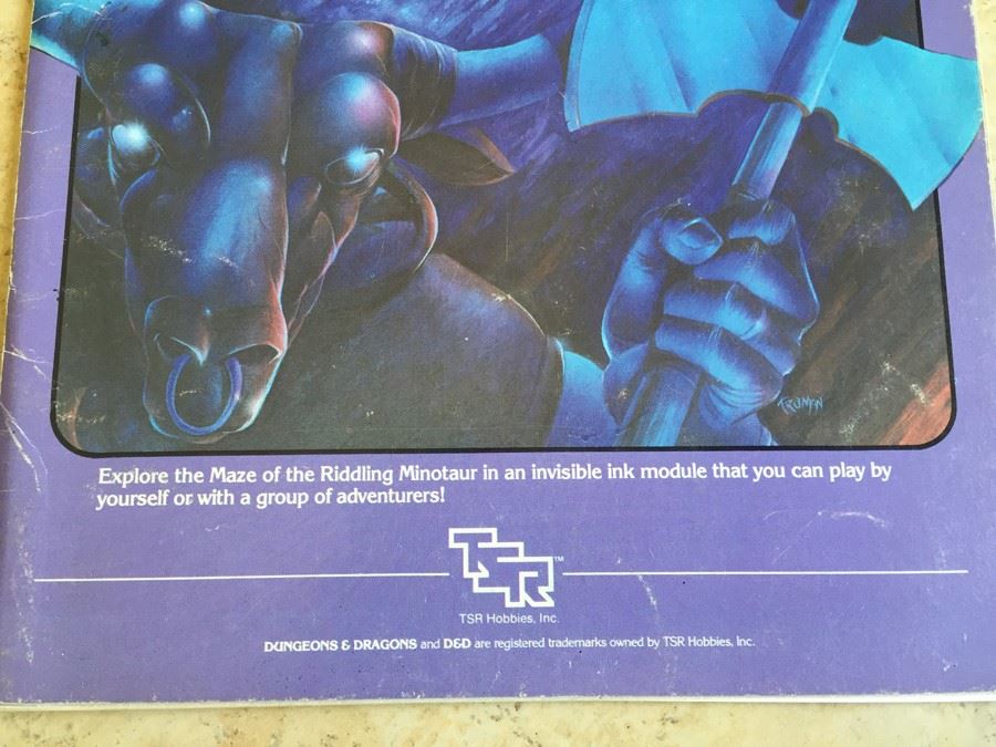 Maze of the Riddling Minotaur (Dungeons & Dragons Expert Set Adventure Module, No. M2) TSR 1983 [Photo 5]