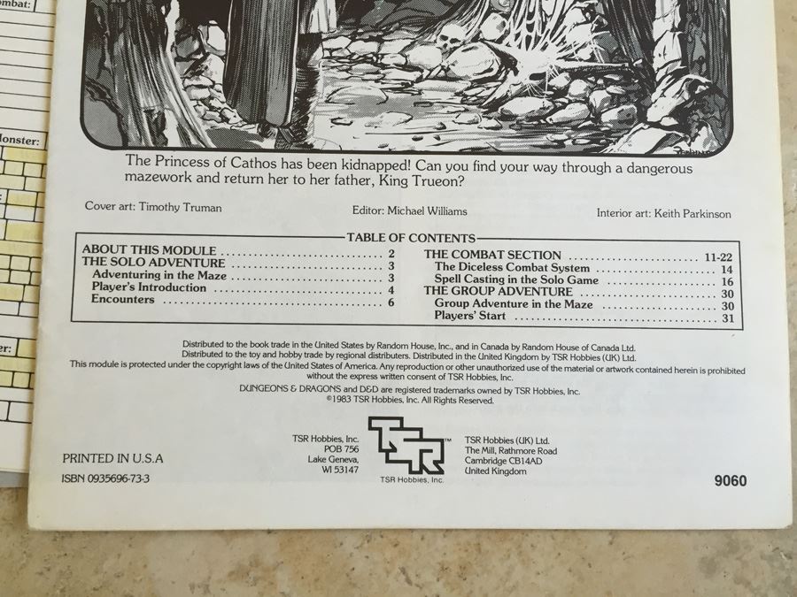 Maze of the Riddling Minotaur (Dungeons & Dragons Expert Set Adventure Module, No. M2) TSR 1983 [Photo 11]