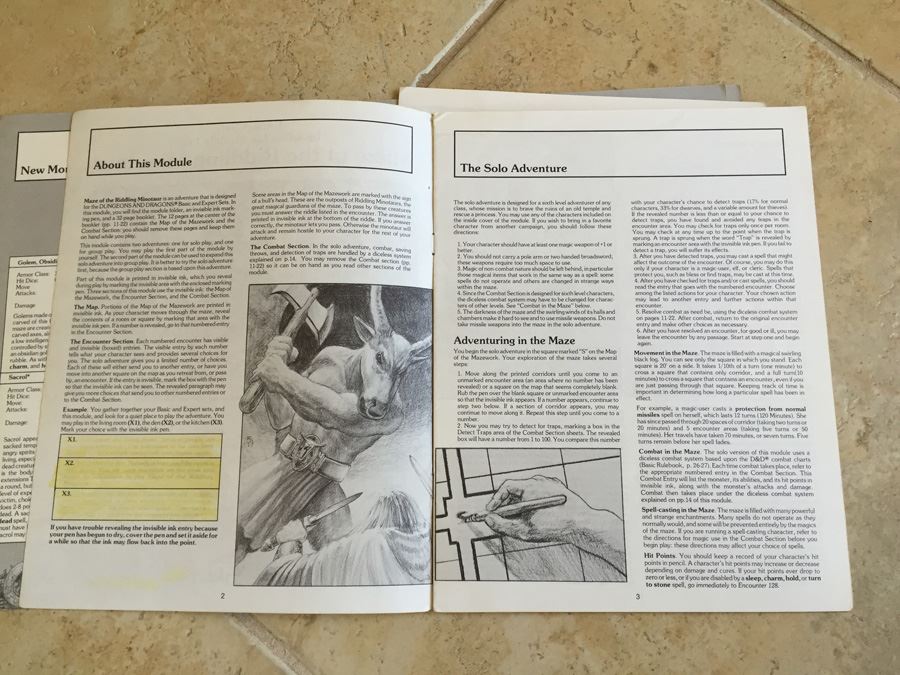 Maze of the Riddling Minotaur (Dungeons & Dragons Expert Set Adventure Module, No. M2) TSR 1983 [Photo 12]