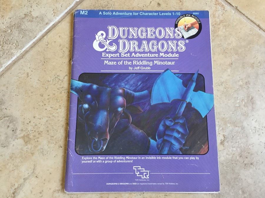 Maze of the Riddling Minotaur (Dungeons & Dragons Expert Set Adventure Module, No. M2) TSR 1983 [Photo 1]