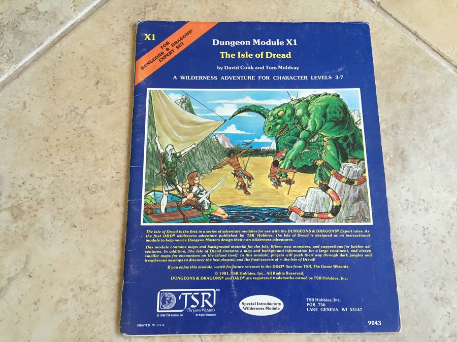 The Isle of Dread (Dungeons & Dragons Adventure, No. X1) TSR 1983 [Photo 1]