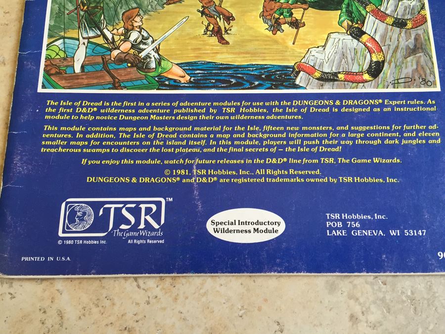 The Isle of Dread (Dungeons & Dragons Adventure, No. X1) TSR 1983 [Photo 5]