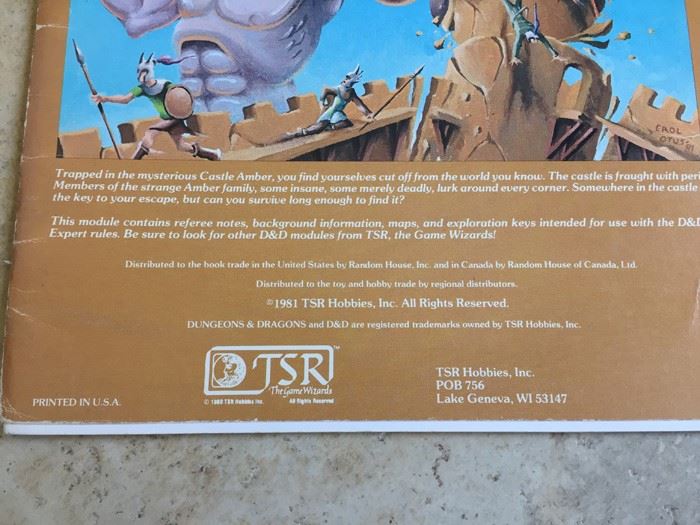 Castle Amber (Chateau d' Amberville) (Dungeons & Dragons Module X2) TSR 1981 [Photo 5]