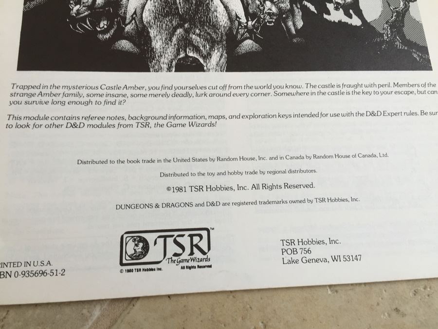 Castle Amber (Chateau d' Amberville) (Dungeons & Dragons Module X2) TSR 1981 [Photo 8]