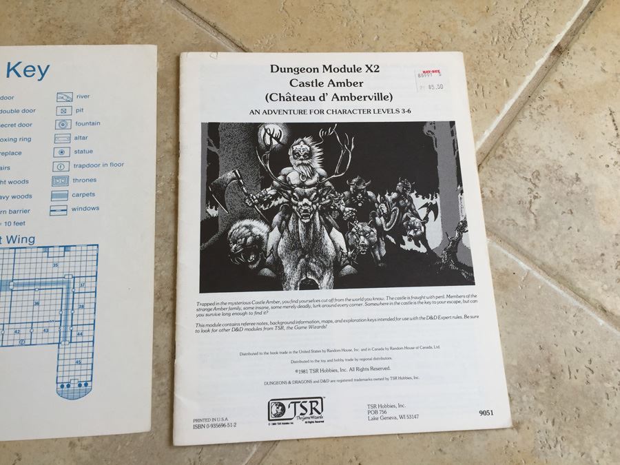 Castle Amber (Chateau d' Amberville) (Dungeons & Dragons Module X2) TSR 1981 [Photo 7]