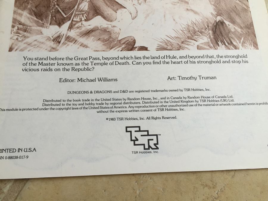 Temple of Death (Dungeons and Dragons Expert Module X5) TSR 1983 [Photo 5]