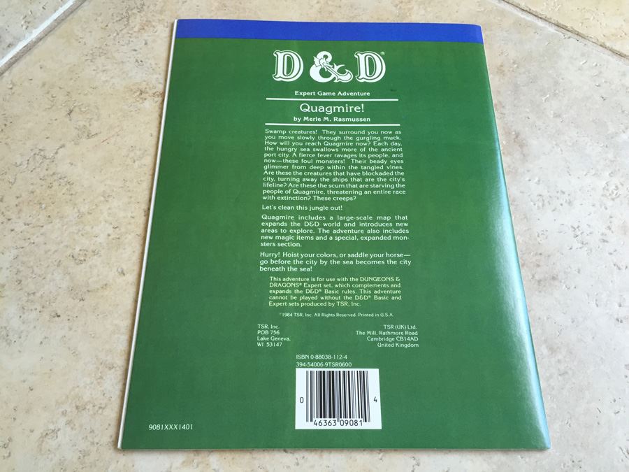 Dungeons & Dragons: Quagmire, Module X6 TSR 1984 [Photo 13]