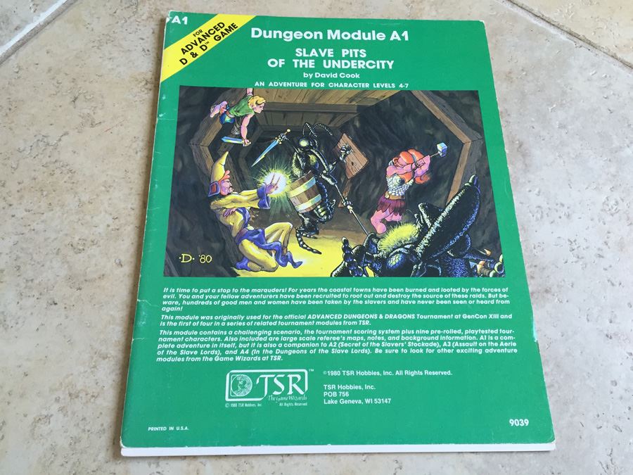 Slave Pits of the Undercity (Advanced Dungeons & Dragons module A1) TSR 1980 [Photo 1]