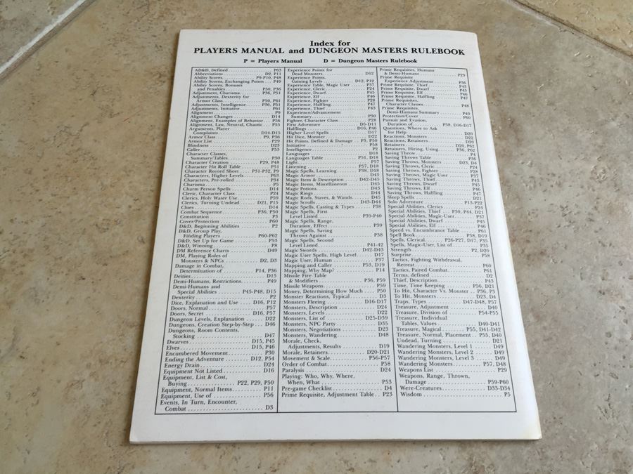 Dungeons & Dragons Dungeon Masters Rulebook TSR 1983 [Photo 9]