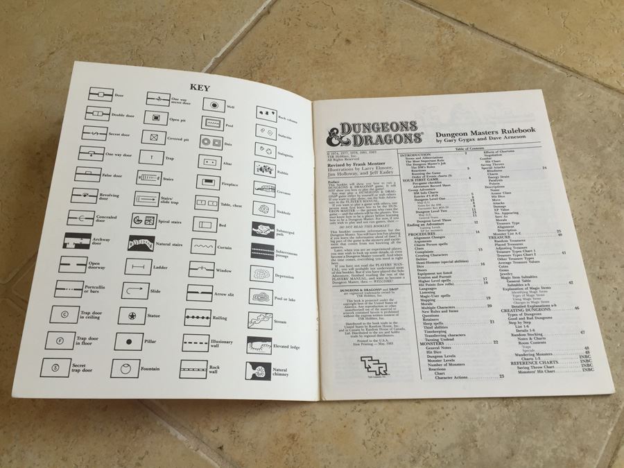 Dungeons & Dragons Dungeon Masters Rulebook TSR 1983 [Photo 3]