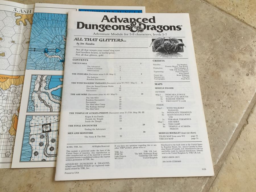 All That Glitters (Advanced Dungeons & Dragons Module UK6) TSR 1984 [Photo 7]