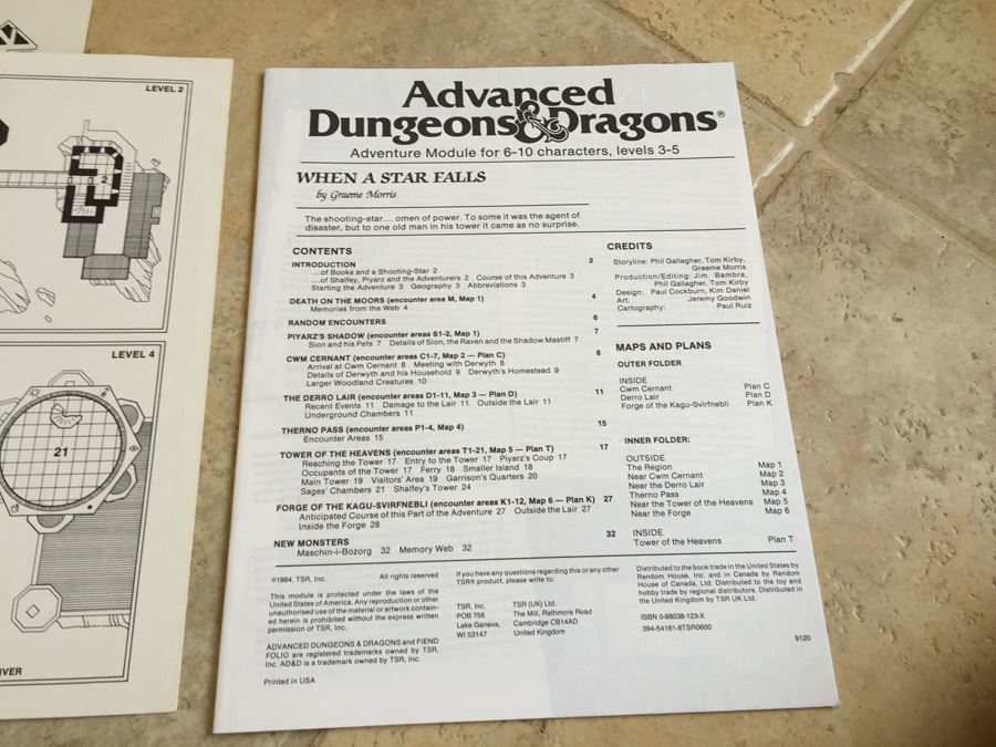 When a Star Falls (Advanced Dungeons & Dragons module UK4) TSR 1984 [Photo 8]