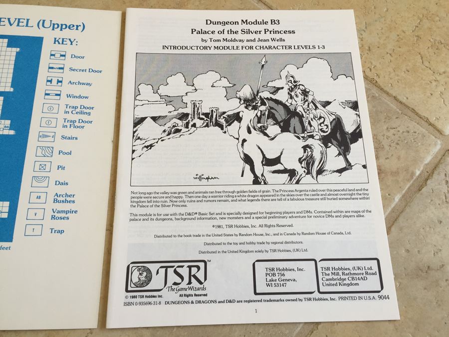 Palace of the Silver Princess: Dungeon & Dragons Module B3 TSR 1980 [Photo 7]