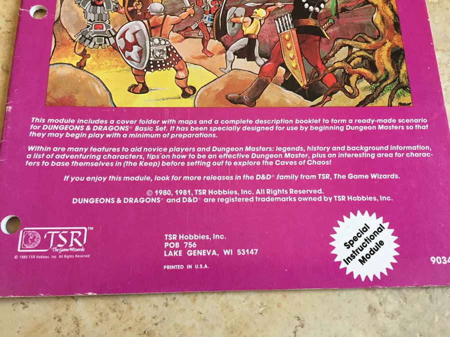 Keep on the Borderlands Dungeon Module B2: Dungeons & Dragons Introductory Module for Character Levels 1-3 TSR 1980 [Photo 5]