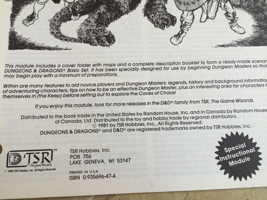 Keep on the Borderlands Dungeon Module B2: Dungeons & Dragons Introductory Module for Character Levels 1-3 TSR 1980 [Photo 8]
