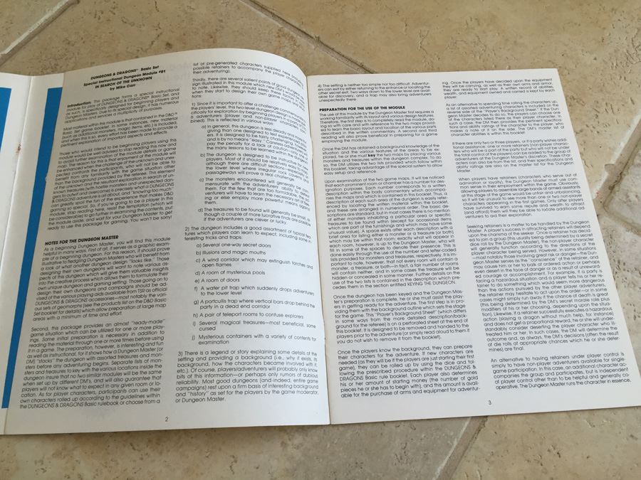 In Search of the Unknown (Dungeons & Dragons Module B1) (Dungeon module) TSR 1981 [Photo 10]