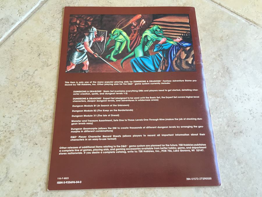 In Search of the Unknown (Dungeons & Dragons Module B1) (Dungeon module) TSR 1981 [Photo 12]