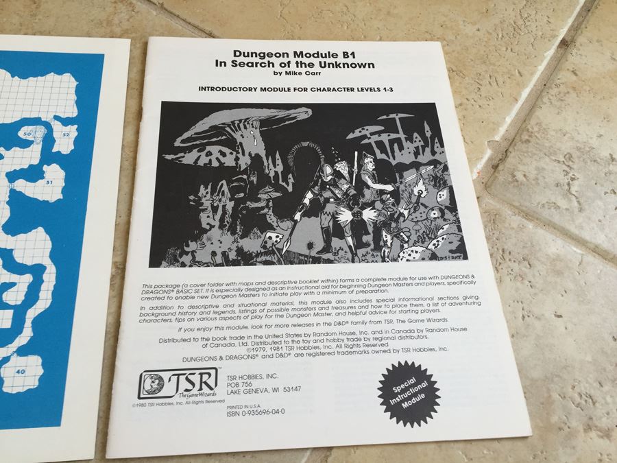 In Search of the Unknown (Dungeons & Dragons Module B1) (Dungeon module) TSR 1981 [Photo 7]