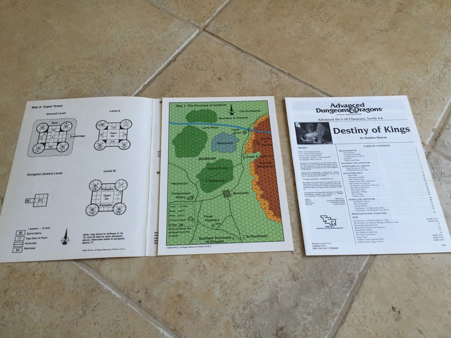 Destiny of Kings (Advanced Dungeons & Dragons Adventure, No. N3) TSR 1986 [Photo 3]