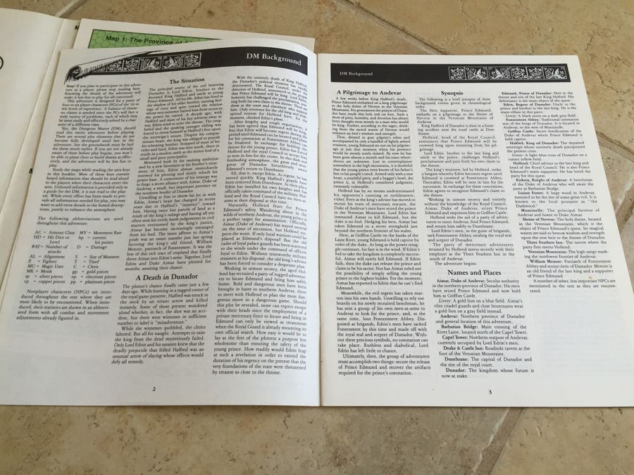 Destiny of Kings (Advanced Dungeons & Dragons Adventure, No. N3) TSR 1986 [Photo 10]