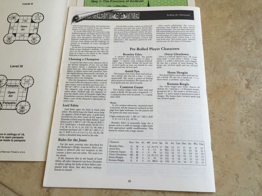 Destiny of Kings (Advanced Dungeons & Dragons Adventure, No. N3) TSR 1986 [Photo 11]