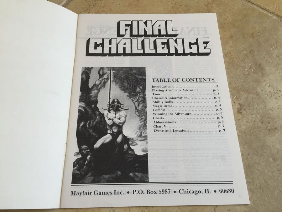 Advanced Dungeons & Dragons Final Challenge Solitaire Module Role Aids 722 Ad&d Mayfair Games 1984 [Photo 3]
