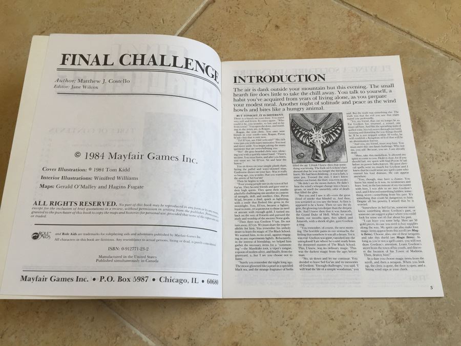 Advanced Dungeons & Dragons Final Challenge Solitaire Module Role Aids 722 Ad&d Mayfair Games 1984 [Photo 6]