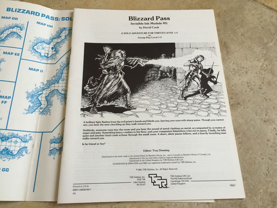 Blizzard Pass (Dungeons & Dragons Module M1) TSR 1983 [Photo 3]