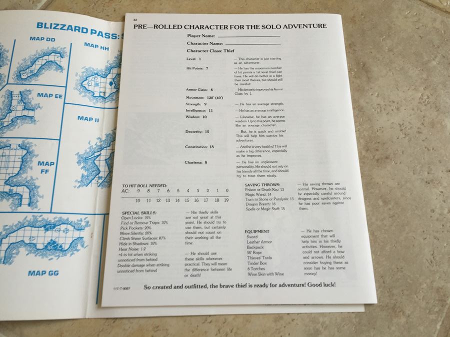Blizzard Pass (Dungeons & Dragons Module M1) TSR 1983 [Photo 9]